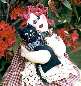 Raggedy Sweets Doll & Willie Cat